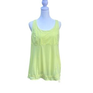 Lululemon Athletica Light Yellow Tame Me‎ Running Tank Top Size 10